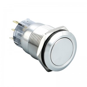 19 mm elektroniski apgaismota spiedpoga Ūdensizturīgs metāla spiedpogas slēdzis ar LED