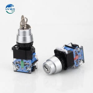 22mm Key knob Push Button Switch two position control panel rotary key switch