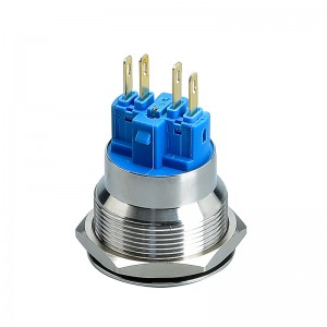 25mm 1NO 1NC high quality Non-illuminated metal push button switch