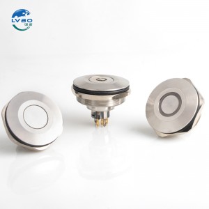 30-40mm Metal pushbutton switch Anodized material Jog reset type