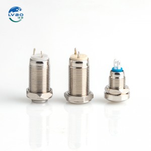 push button metal switch waterproof LED ON-OFF switch