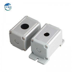 Caja de interruptor de botón de metal de aleación de aluminio impermeable de 16mm/19mm/22mm con caja de control de potencia al aire libre