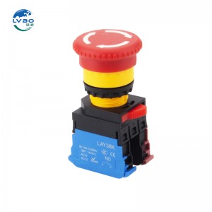 I-Emergency Stop Push Button Switch 12V24V Latching High Current Power Supply