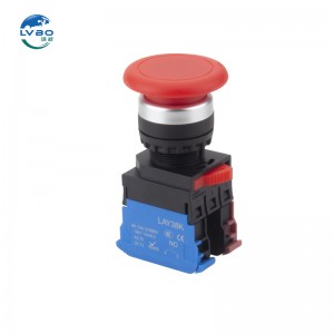 Botón pulsador de seta de 22 mm con bloqueo momentáneo de reinicio del controlador de plástico