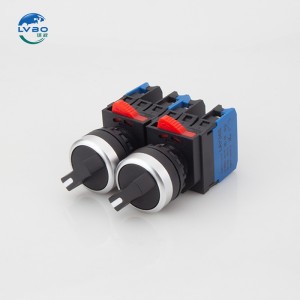 Selector push button switch 10A 22mm kerja rotary switch self return