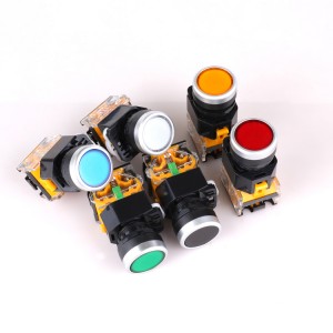 10A LA38 switches red light High head push button Self-recovery 24v