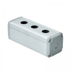Boîte de commutateur de bouton poussoir en métal d'alliage d'aluminium imperméable à trois trous sans oreille 65*65