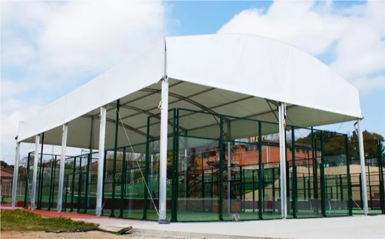 China Padel Tennis Court Cost Pricelist - Customizable Size High Quality Aluminum Frame Padel Court Tent for Paddle Court –  LVYIN detail pictures