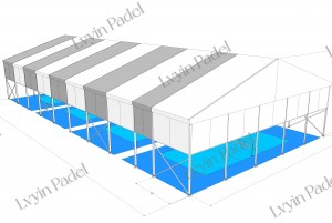 Customizable Size High Quality Aluminum Frame Padel Court Roof Tent, UV block & rainpoof