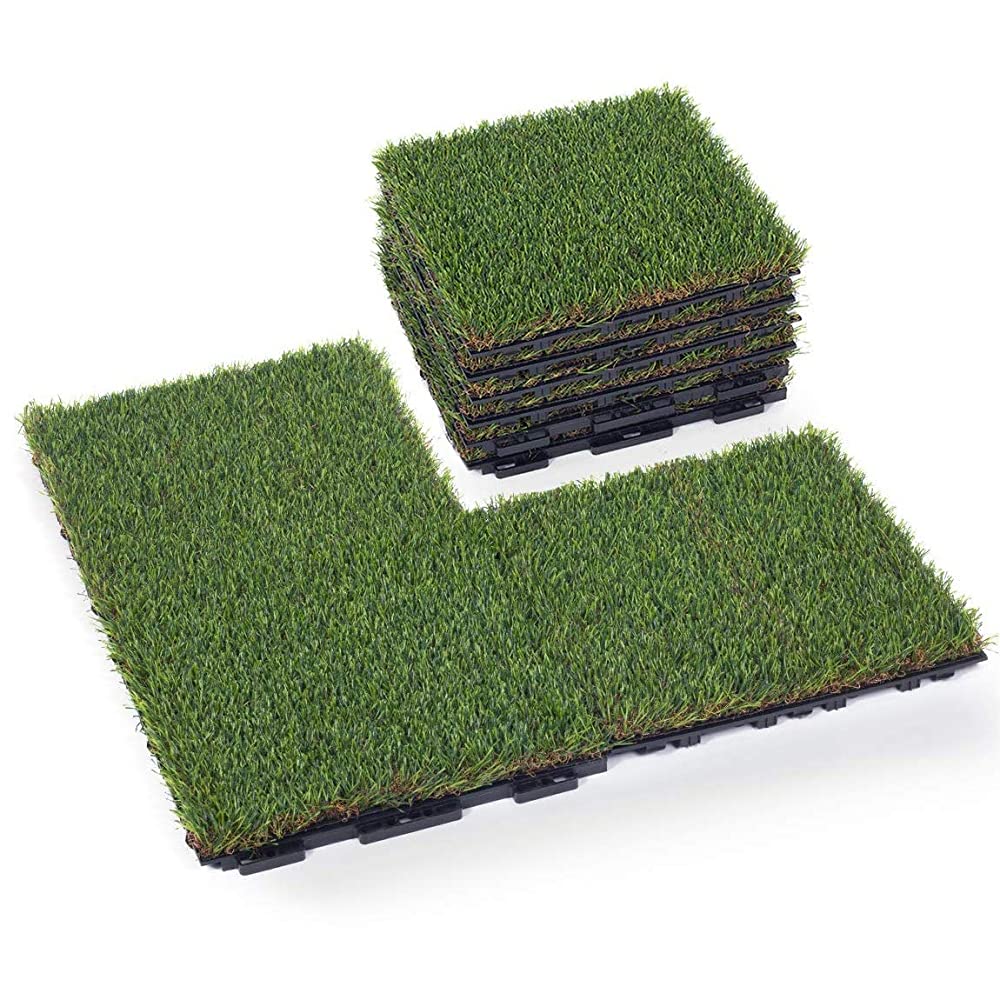 Manufacturer of Economic Artificial Grass Carpet - Portable & Installed Easily Hot Selling Customized Artificial Grass Interlock Tile –  LVYIN
