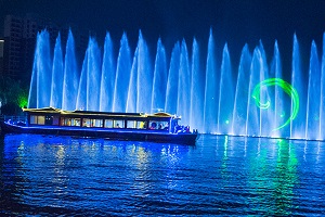 Musical Water Dancing Fountain in Jintang, Chengdu