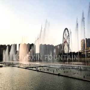 ປັບແຕ່ງດົນຕີແລ່ນນ້ໍາພຸຕົກແຕ່ງ Led Light Stage Water Fountains
