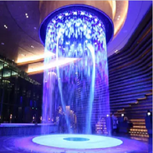 Large Stainless steel water fall digital water curtain fountain led lighted graphic water fall curtain fountains