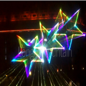 Kina utomhus musikalisk lasershow med fläktform vattenskärmprojektion 3D-hologram vattenfontän