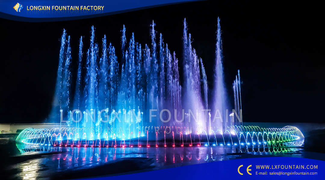 On The Commercial Plaza Square Dancing Musical Fountain Design Concept