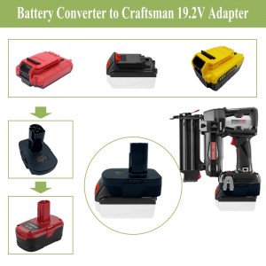 Black & Decker Porter Cable Stanley Battery Converter 20V Lithium Battery to Craftsman 19.2V Adapter