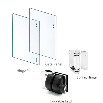 Toughened glass hinge panel and gate panel Featured Image