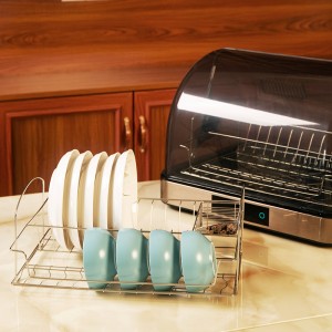 Small Kitchen Electric Touch Control Desktop Dish Dryer With Uv Sterilize