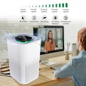Manufacturer for China Best Selling Intelligent WiFi Remote Control Portable Quiet Living Room Negative Ion UV Air Sterilizing Ozone Air Purifier