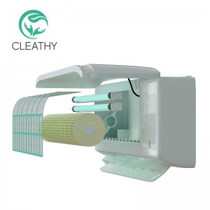 Cleathy EPA CE FCC ISO approve Ozone wall mounted air purifier Air Cleaner For Home