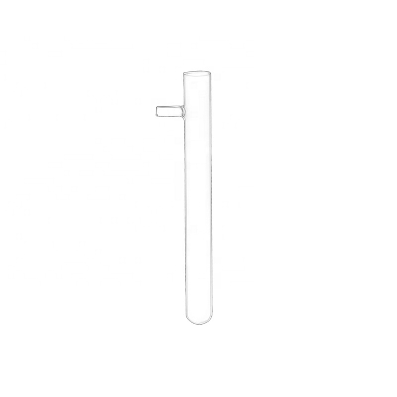 20x200mm hot sale glass test tube with branch side arm