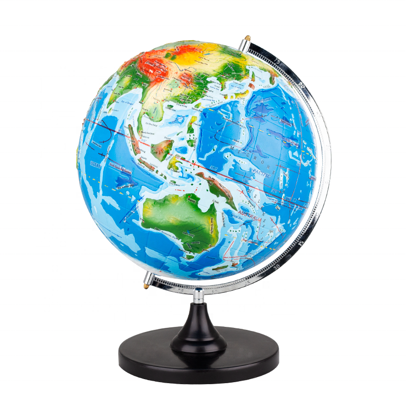 2019 Good Quality Writable Globe - 3d world map stereo topographic globe for geography – Lianying