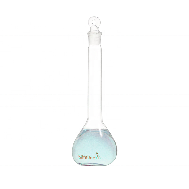 50ml glass lab glassware volumetric flask for teaching