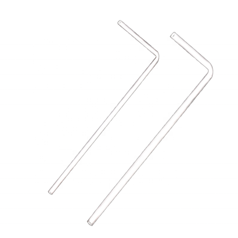 60x210mm 65x230mm L shape glass elbow tube for lab