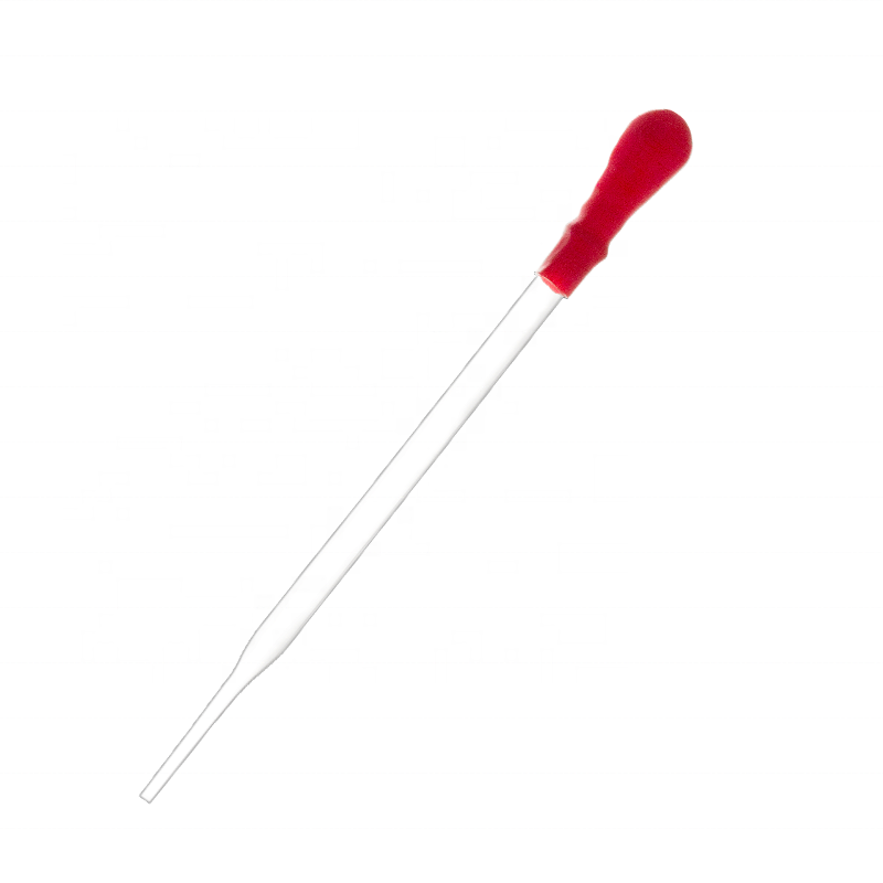 180mm red rubber head clear glass dropper for lab