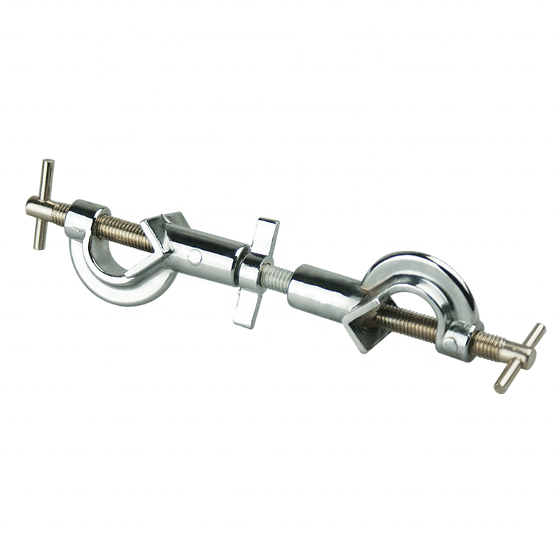 metal adjustable rotary lab swivel cross clamp