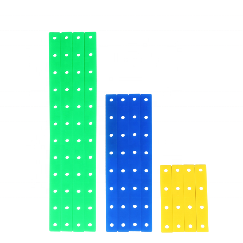 plastic green blue yellow polygon splice bar for maths