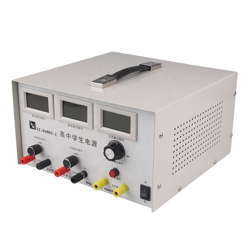Triple Output Adjustable DC/AC Digital Power Supply With 3 LCD/LED Display