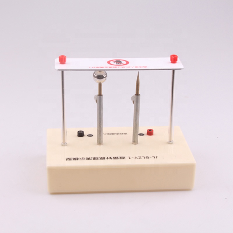 Lightning rod principle demonstrator electrostatic high voltage tip discharge lightning formation teaching instrument