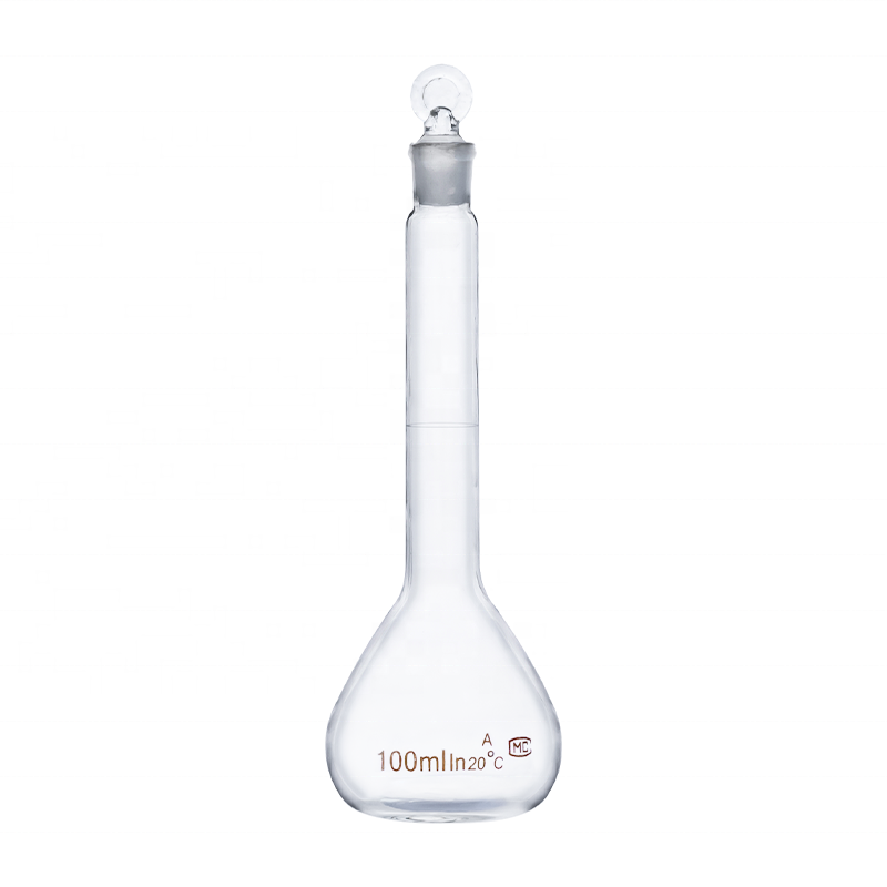 100ml transparent standard measuring flask for lab