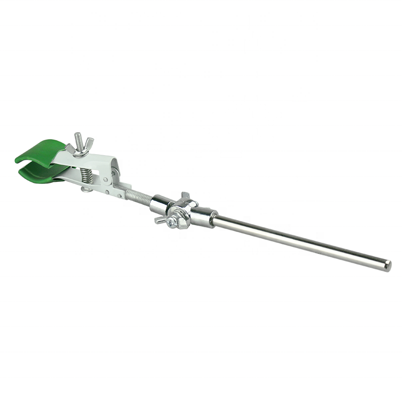adjustable direction lab flask clamp with two claws