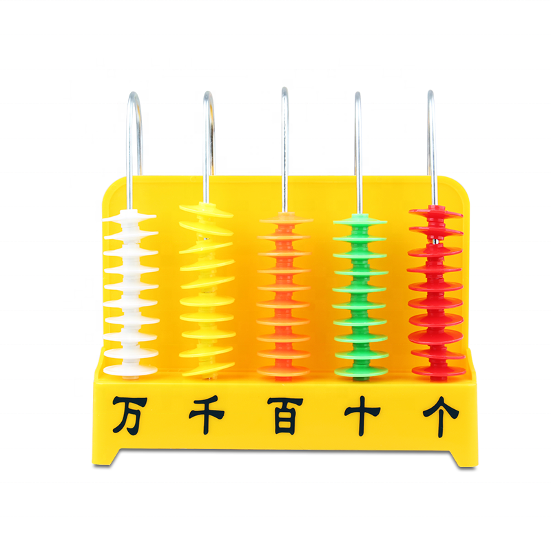 plastic white orange yellow red green 5 rods vertical counter