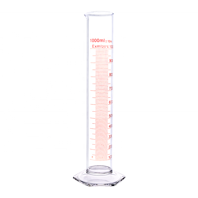 1000ml laboratory glass measuring cylinder for chemistry