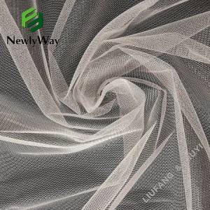 100% Polyester Illusion Sparkle Tulle Hexagonal Mesh Net Fabric for Bridal Dress Veil