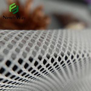 100 Polyester quadrangle grid square mesh warp knitted fabric for fruit or shopping bag