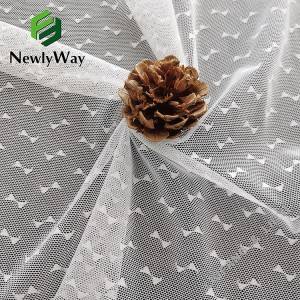 OEM/ODM Manufacturer Knitted Net Fabric - Bow tie pattern nylon spandex stretch warp knitted mesh fabric for garment – Liuyi