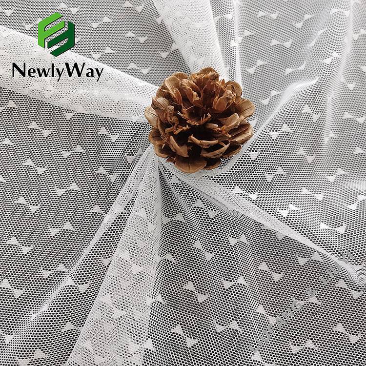 Top Suppliers Hex Mesh Fabric – Bow tie pattern nylon spandex stretch warp knitted mesh fabric for garment – Liuyi