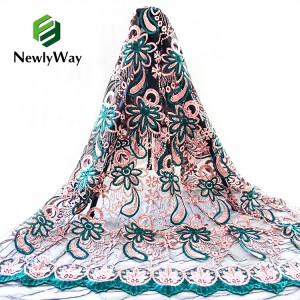 China Factory Tulle Mesh Lace Embroidery Fabric for making dresses