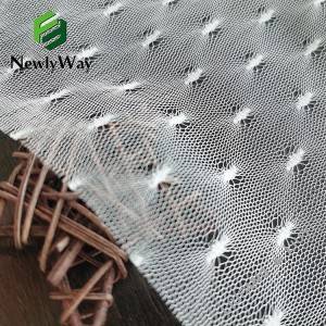 China supplier nylon jacquard warp knitted mesh netting tulle for bridal lace