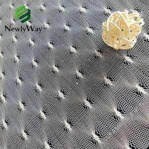China supplier nylon jacquard warp knitted mesh netting tulle for bridal lace