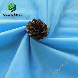 Customized Polyester Intermingle Yarn Diamond Mesh Net Tulle Fabric for Women Dresses