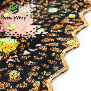 Newly 100% Polyester High Quality African Flocking Sequins Tulle Velvet Lace Embroidered Fabric For Garment Fashion Show Dresses
