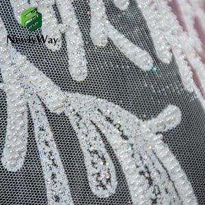 Sweetheart Wedding Dress Sequin Glitter Lace Pearls Beads Special Design Popular Fashion Women Sexy Customize Tulle Fabric