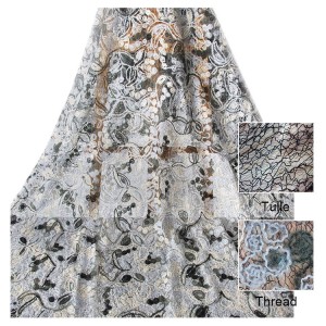 Ribbon Embroidery Lace Tulle Fabric