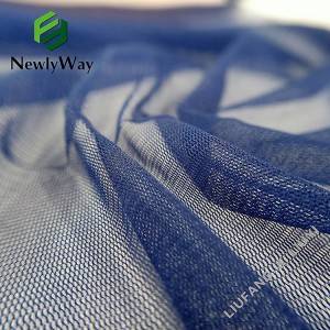 Fashionable and modern nylon fiber power stretch tulle mesh knit fabric for garment clothing