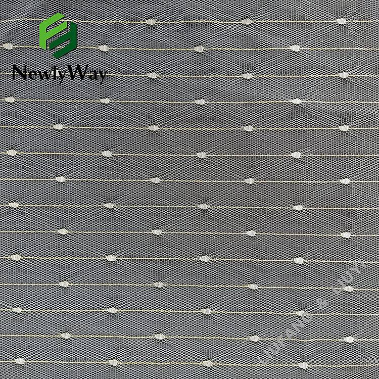 China OEM Lightweight Mesh Fabric - Fashionable and modern nylon metallic gold yarns tulle mesh lace fabric for dresses – Liuyi